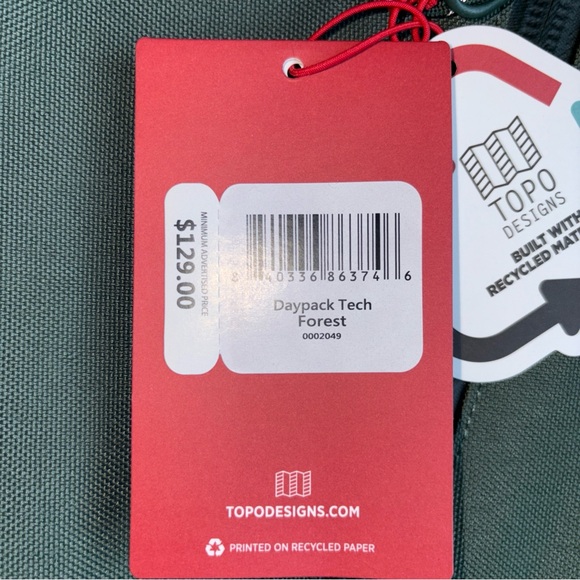 Topo Designs Black Daypack Tech - New with Tags - Picture 9 of 9